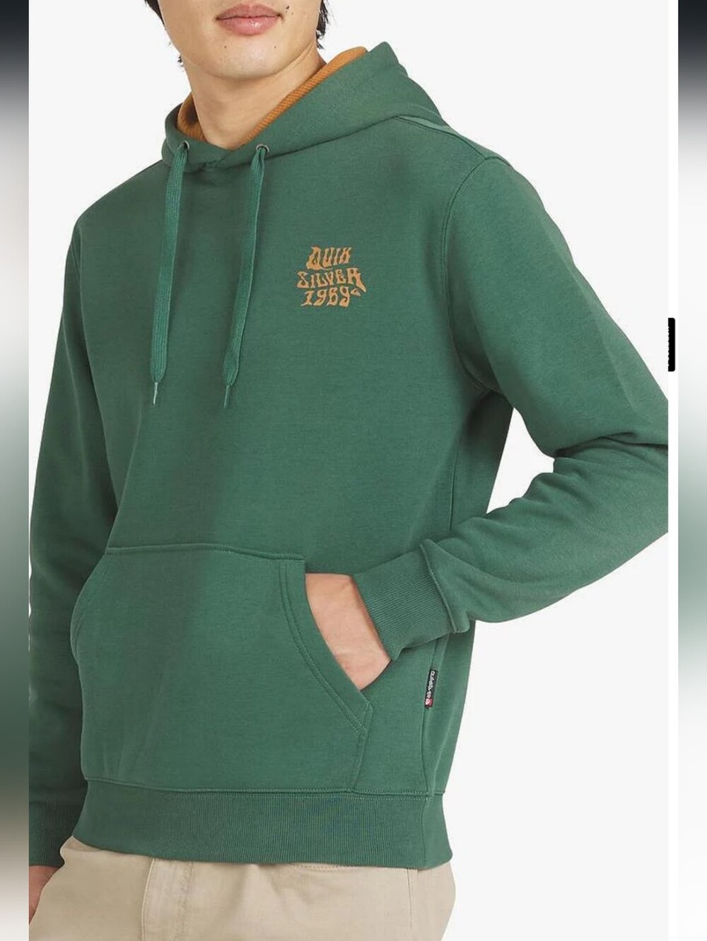 Quiksilver Green Graphic Hoodie Size Medium - Picture 2 of 4